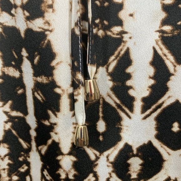 INC International Concepts Tie-Dye Charm Peasant Top Cream & Brown size 1X - Picture 4 of 11